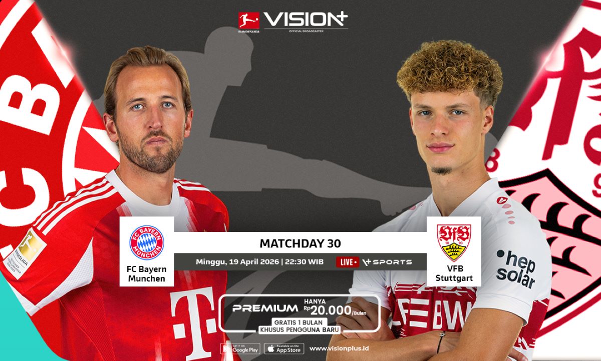 Jadwal dan Link Streaming Bayern Munich vs Stuttgart di Bundesliga 2025-2026 Live di Vision+